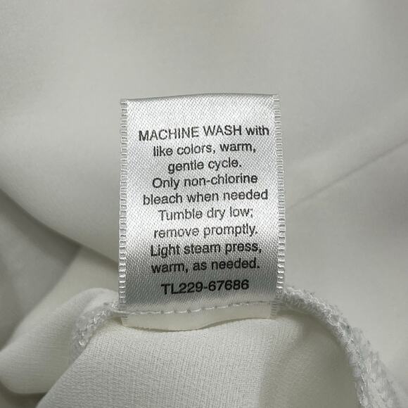 Pendleton White Ruffle Short Sleeve Sheer Button Collared Coquette Fairy Blouse - Picture 5 of 8